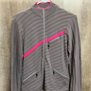 Jamie Sandock, Zip Front Jacket Sweater, Size P
